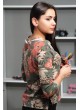 Pem Çiçek Desenli Yeşil Sweat