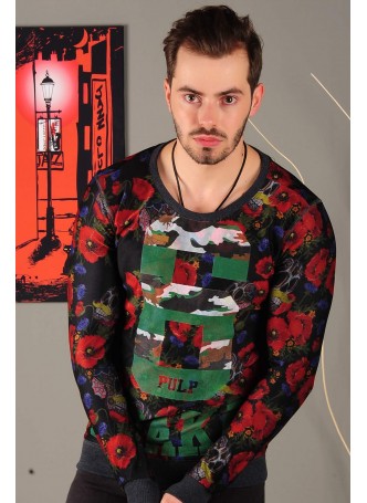 renkli baskı füme sweat