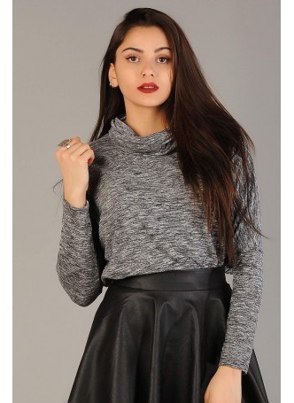 Salaş Triko Bluz Füme