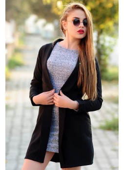 Siyah Uzun ceket