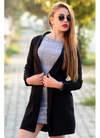 Siyah Uzun ceket