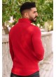 Tırtıklı Fermuarlı Kırmızı Ceket