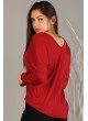 V yaka Bordo Bluz
