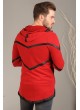 Zigzag Desenli Kırmızı Ceket
