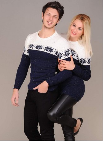 Sevgili Kombini Lacivert Beyaz