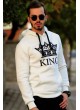 King & Queen Sweat Beyaz Sevgili Kombini