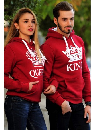 Kırmızı King & Queen Sweat