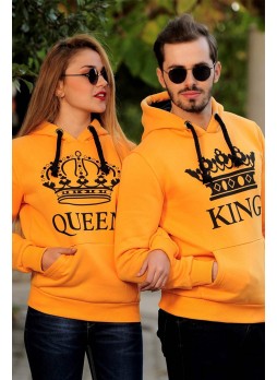 King & Queen Sweat Sarı Sevgili Kombini