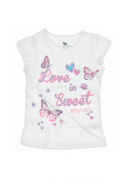 Wonder Kids Kız Çocuk Kısa Kol Tshirt 010-3102-027