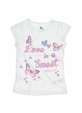 Wonder Kids Kız Çocuk Kısa Kol Tshirt 010-3102-027