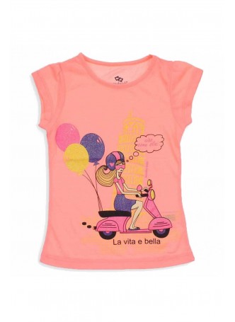 Wonder Kids Kız Çocuk Kısa Kol Tshirt 010-3102-006