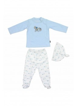 Wonder Kıds Erkek Bebek 3lü Takım (3 - 9 ay) 010-2236-015