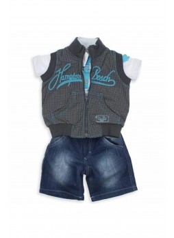 Ecco Baby Erkek Bebek Kareli Takım (1-3 yas) 019-1238-037
