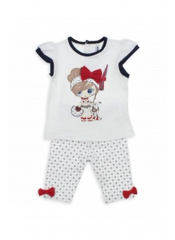 Bambaki Kız Bebek Kısa Taytlı Takım 013-01183-027