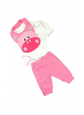 Wonder Kids Hippo Kız Bebek 3 Parça Set 010-130696-021