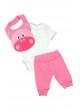 Wonder Kids Hippo Kız Bebek 3 Parça Set 010-130696-021