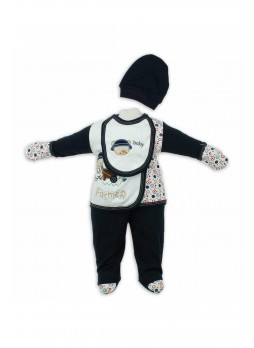 Bebellove Lüx Erkek Bebek Zıbın 5'li Hastane Çıkışı 019-8275-012