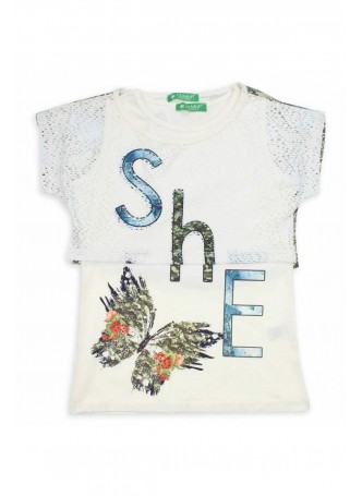 Cichild Kız Çocuk İkili Tshirt Takım 038-2002-028