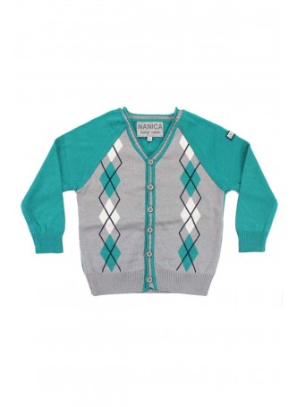 Nanica Erkek Çocuk Baklavalı Hırka (1-3 yaş) 001-5236-017