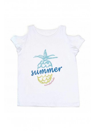 Wonder Kids Kız Çocuk Baskılı Tshirt 010-1702-027