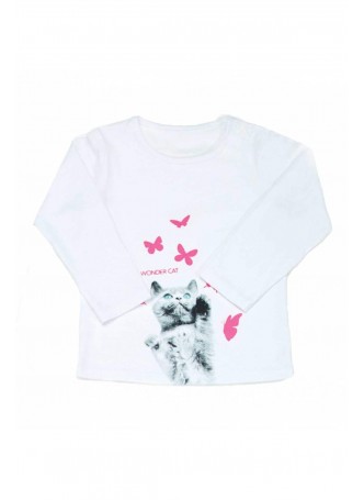 Wonder Kids Kız Bebek Uzun Kol Tshirt 010-1300-027