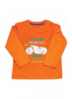 Wonder Kids Erkek Bebek Baskılı Uzun Kol Tshirt 010-1400-005