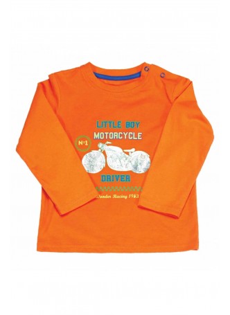 Wonder Kids Erkek Bebek Baskılı Uzun Kol Tshirt 010-1400-005