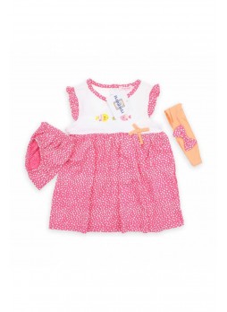 Bambaki Kız Bebek 3 lü Elbise Set 013-01108-021
