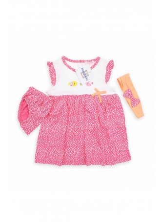 Bambaki Kız Bebek 3 lü Elbise Set 013-01108-021