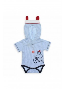 Bambaki Erkek Bebek Kapşonlu Çizgili Bady 013-01155-015