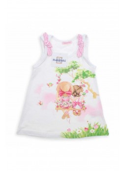 Bambaki Kız Bebek Kolsuz Elbise  013-01115-021