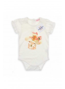 Bambaki Kız Bebek Kısa Kol Bady 013-01135-028
