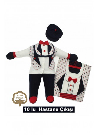 Nenny Baby Erkek Bebek Küçük Damat 10 lu Zıbın Seti 035-0504-012