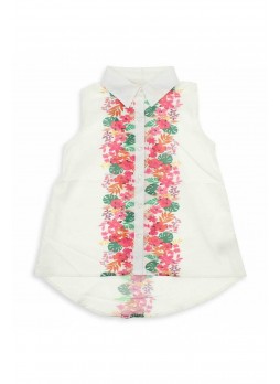 Nk Kids Kız Çocuk Ön Patı Çiçekli Gömlek 002-31764-027