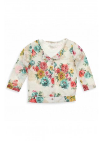 Nk Kids Kız Çocuk Çiçekli Hırka Badi 002-31548-028