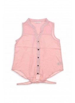 Nk Kids Kız Çocuk Yakası Taşlı Bağcıklı Gömlek 002-31738-023