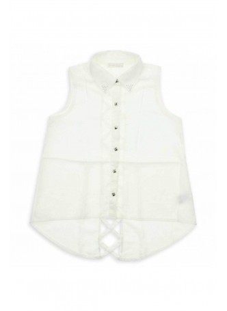 Nk Kids Kız Çocuk Arkası Çapraz Şeritli Gömlek 002-31734-027