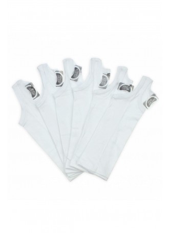 Gümüş İç Giyim 6'lı Erkek Çocuk Ribana Atlet 040-3023-027