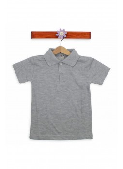 Modakids Kısa Kol Gri Okul Lacos 016-3512-011