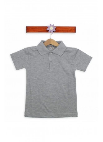 Modakids Kısa Kol Gri Okul Lacos 016-3512-011