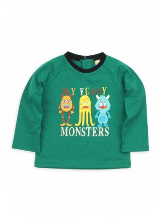 Wonder Kids Erkek Bebek Uzun Kol Tshirt 010-4425-017