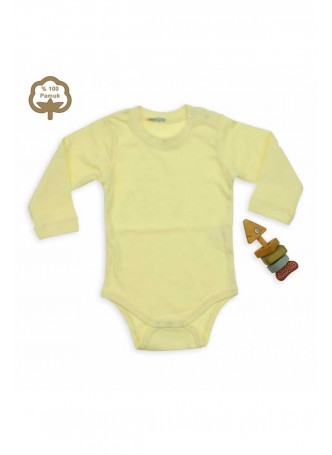 Bambaki Bebek Uzun Kol İnterlok Sarı Badi 013-2002-001