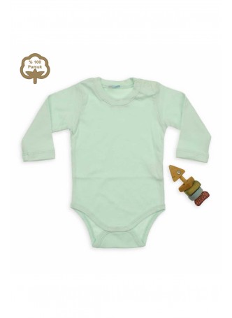 Bambaki Bebek Uzun Kol İnterlok Yeşil Badi 013-2002-019