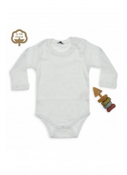 Bambaki Bebek Uzun Kol İnterlok Beyaz Badi 013-2002-027