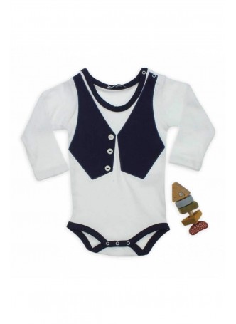 Bambaki Erkek Bebek Yelek Nakışlı Tulum 013-1000-027