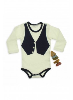 Bambaki Erkek Bebek Yelek Nakışlı Tulum 013-1000-028