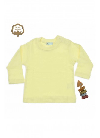 Bambaki Bebek Uzun Kol İnterlok Sarı Üst  013-1001-001