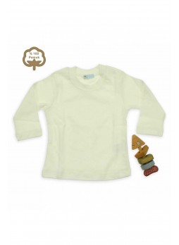 Bambaki Bebek Uzun Kol İnterlok Krem Üst 013-1001-028