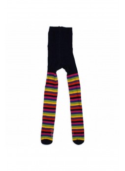 WonderKids Kız Çocuk Lacivert Çizgili Külotlu Çorap 010-5008-022