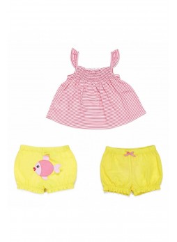 Wonder Kids Kız Bebek Şortlu Takım 010-1355-001